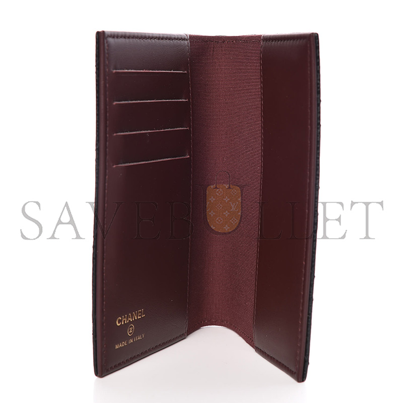 Ch*el caviar quilted passport holder black (15*10*2cm)